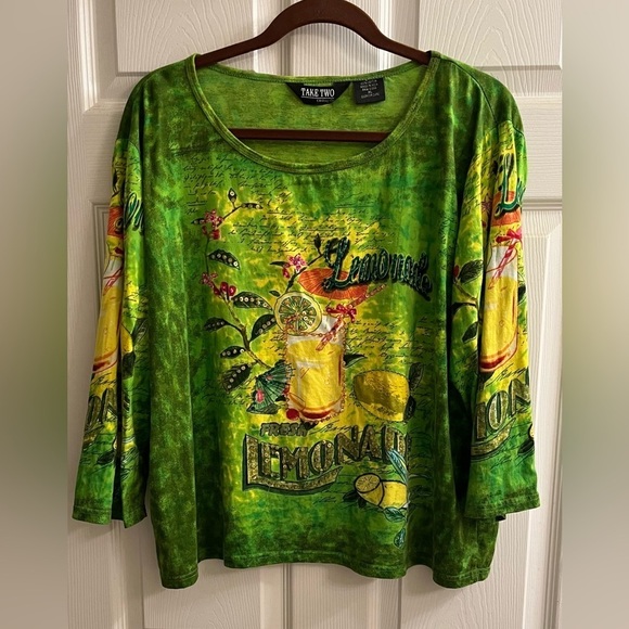 TAKE TWO~DETAILED DIMENSIONAL~BLOUSE~100% COTTON~XL - Picture 2 of 13